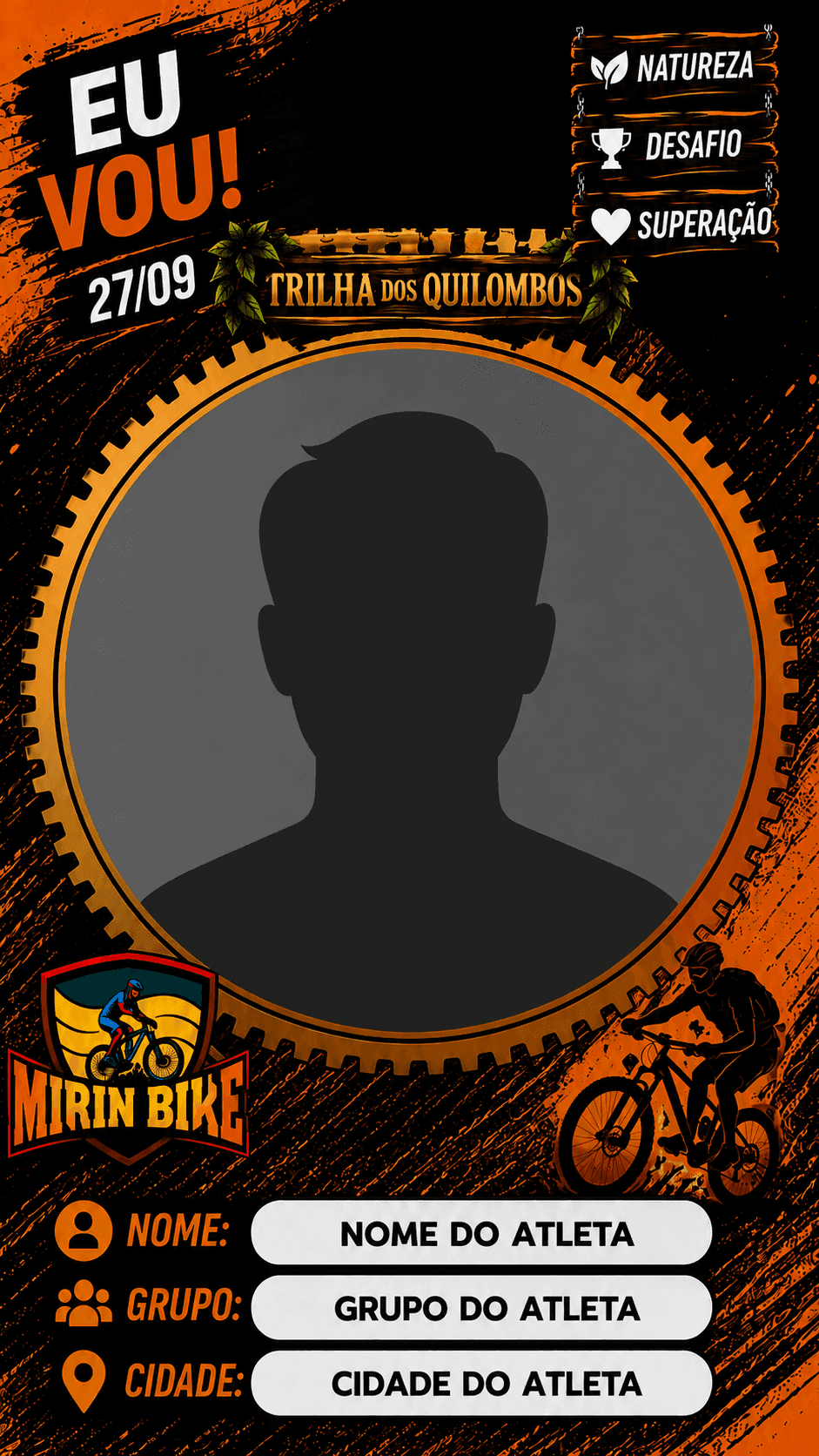 Modelo de card de identificação (avatar)